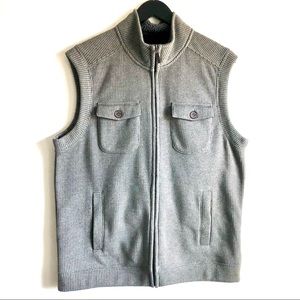 Tasso Elba Men’s Full-ZIP Knit Vest, SZ M Exc Cond